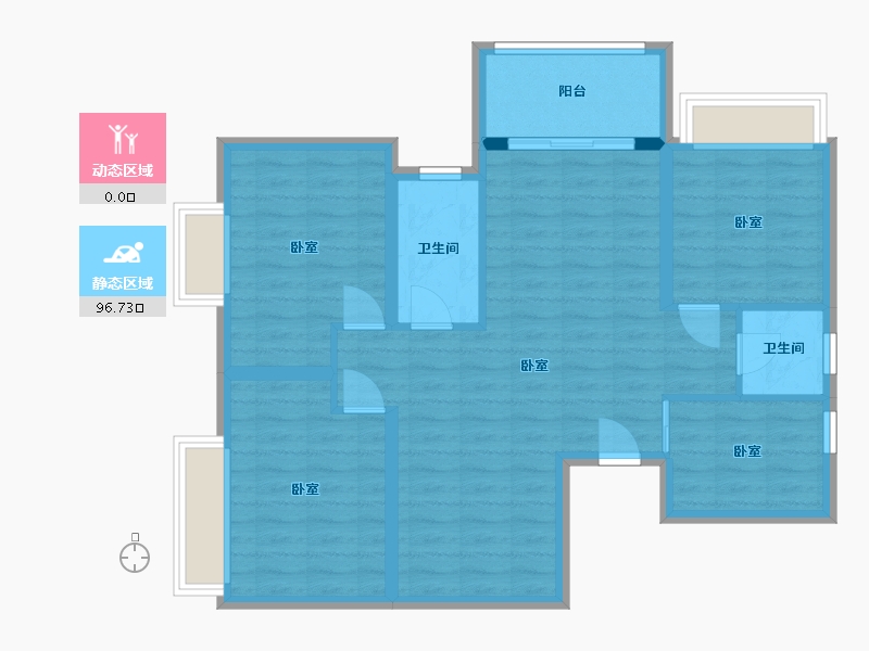 广东省-梅州市-龙腾一品-86.83-户型库-动静分区