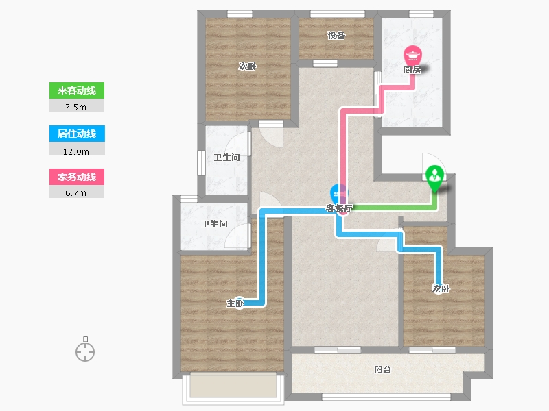 河南省-周口市-希尔顿逸林府-94.00-户型库-动静线