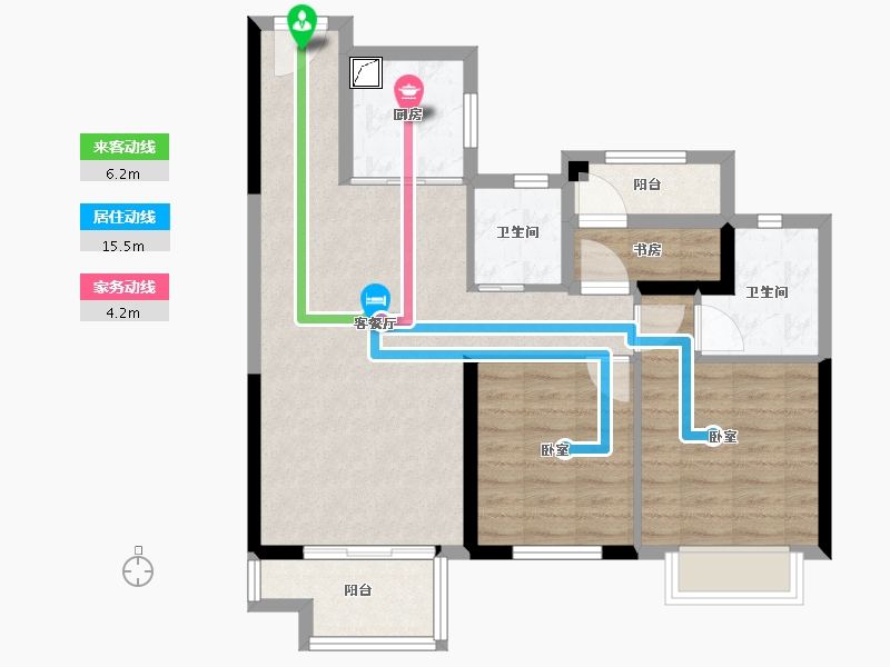 湖南省-郴州市-郴州中梁首府-78.00-户型库-动静线