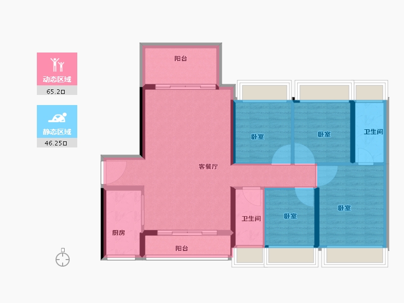 广东省-深圳市-中粮凤凰里-99.95-户型库-动静分区