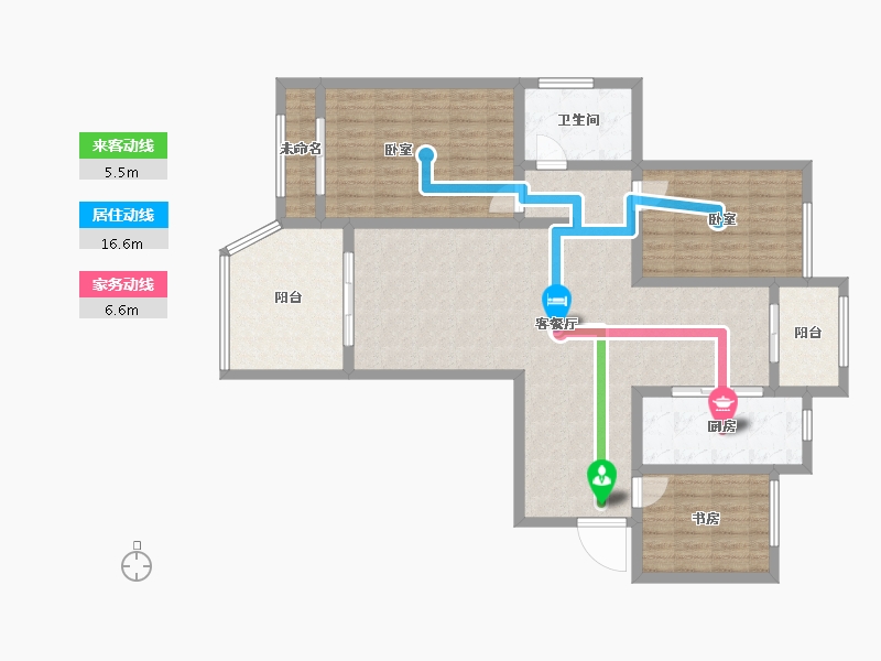 青海省-西宁市-香格里拉-118.55-户型库-动静线