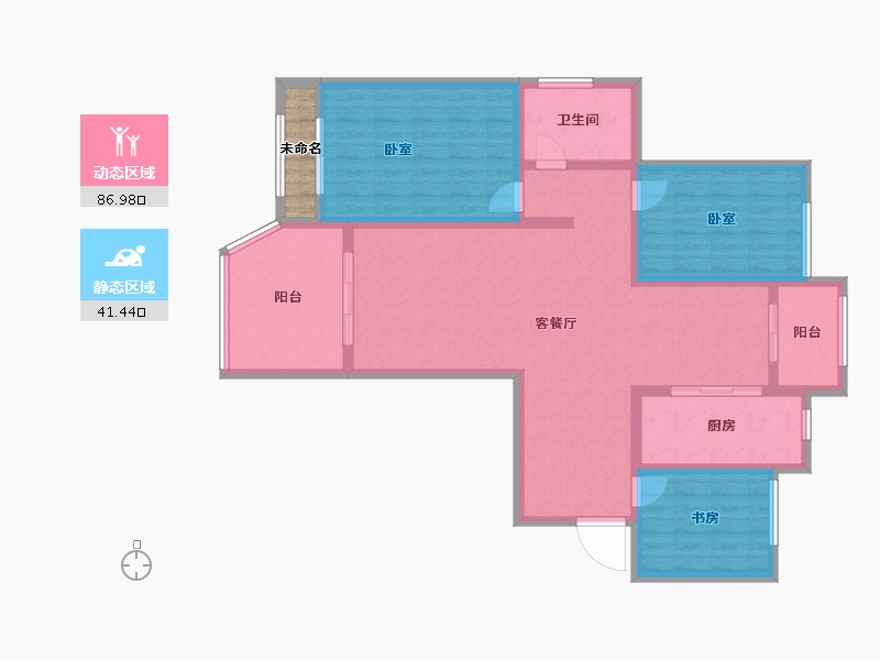 青海省-西宁市-香格里拉-118.55-户型库-动静分区