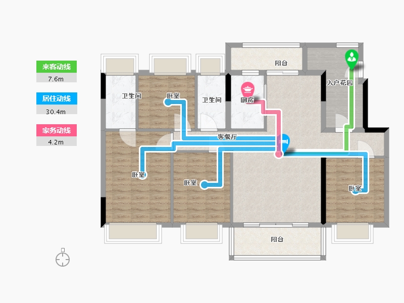 河南省-信阳市-罗山碧桂园-114.00-户型库-动静线