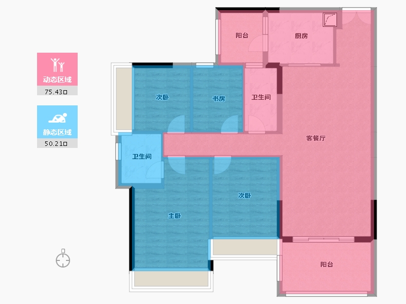 广东省-湛江市-威雅沿江半岛-113.23-户型库-动静分区