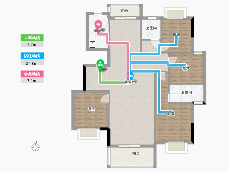 湖北省-武汉市-武地融创锦上公馆-114.00-户型库-动静线