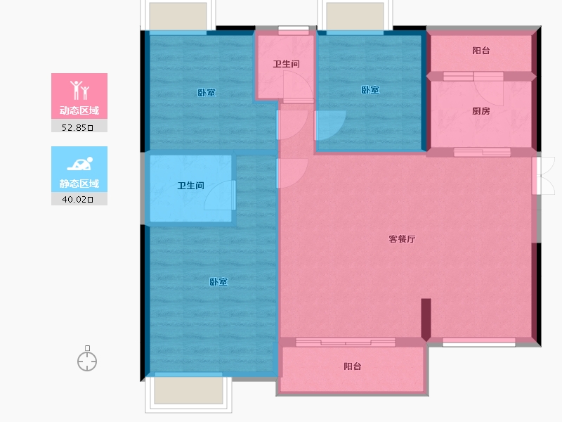 湖南省-郴州市-颐和庄园-84.29-户型库-动静分区