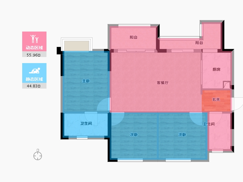 广东省-清远市-清远佳兆业城市广场-90.72-户型库-动静分区