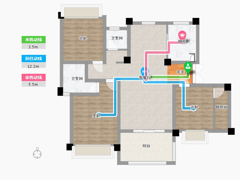 湖南省-常德市-临澧国宾府-95.00-户型库-动静线