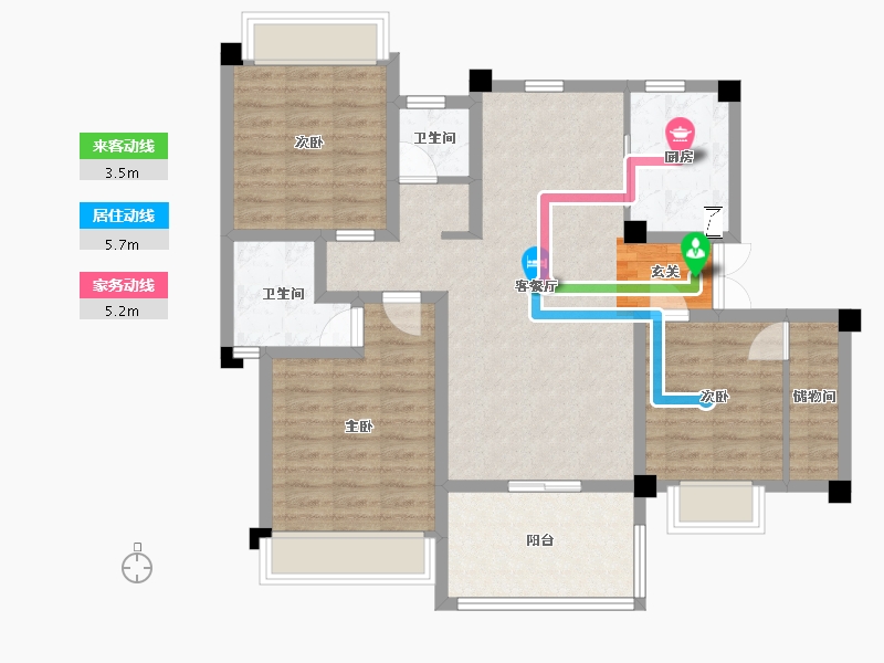 湖南省-常德市-临澧国宾府-92.68-户型库-动静线