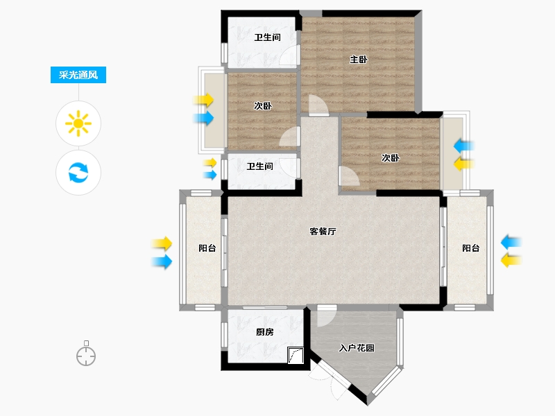 广东省-湛江市-樟树湾金樟水岸-101.00-户型库-采光通风