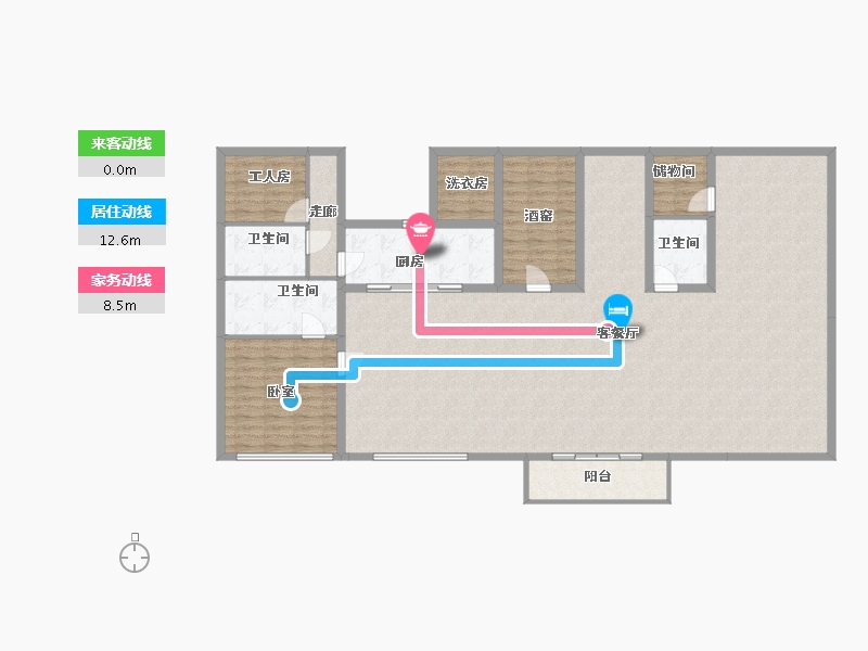 湖南省-郴州市-颐和庄园-179.23-户型库-动静线