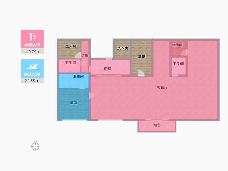 湖南省-郴州市-颐和庄园-179.23-户型库-动静分区