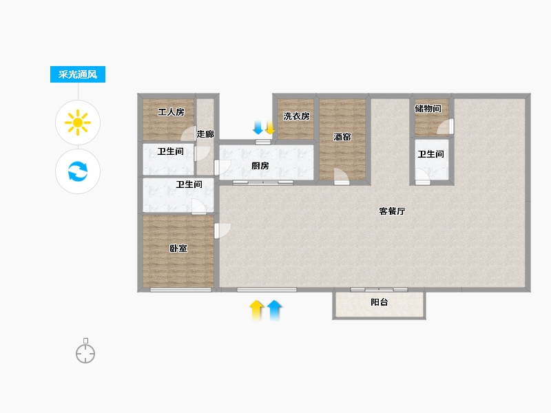 湖南省-郴州市-颐和庄园-179.23-户型库-采光通风