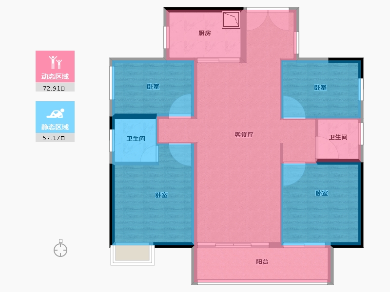 广东省-广州市-保利和悦江山-118.10-户型库-动静分区