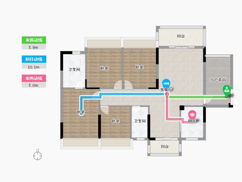 湖南省-岳阳市-九岳山语湖-129.47-户型库-动静线