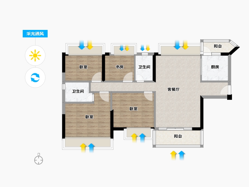 广东省-清远市-恒福山湖峰境-92.23-户型库-采光通风