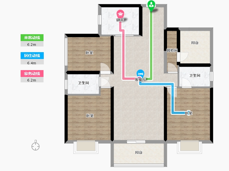 广东省-汕尾市-龙光玖龙府-110.15-户型库-动静线