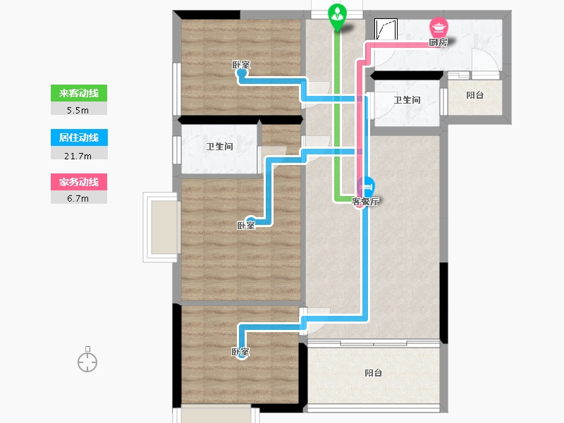 湖南省-怀化市-和美·状元府-81.09-户型库-动静线