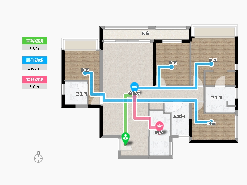 广东省-深圳市-万科云城公寓-108.00-户型库-动静线