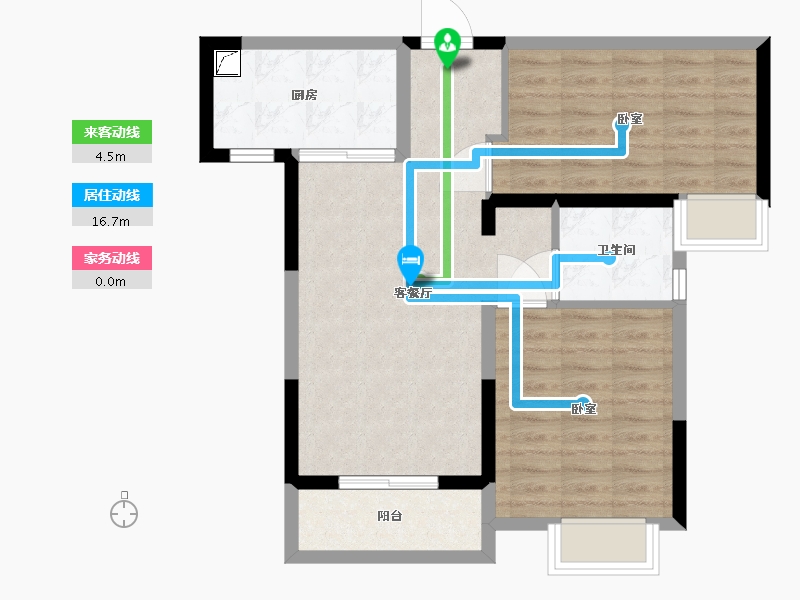 湖北省-武汉市-武地融创金麟壹号-68.01-户型库-动静线