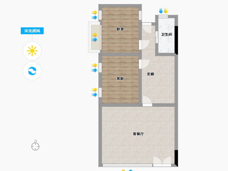 广东省-深圳市-星河山海半岛-69.23-户型库-采光通风