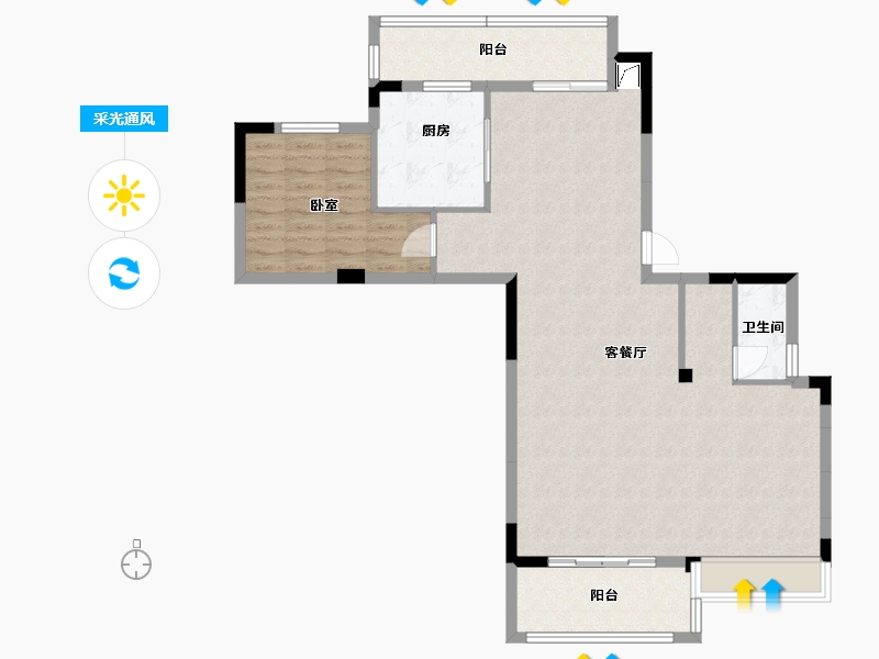 湖南省-岳阳市-保利·中央公园-97.29-户型库-采光通风