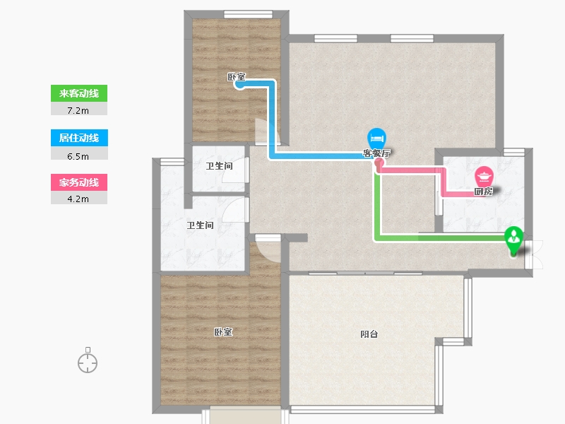 湖北省-武汉市-金银湖1号院-108.50-户型库-动静线