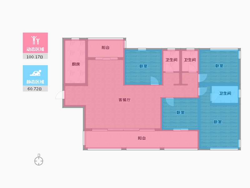 湖南省-怀化市-金为·潇湘锦城-144.37-户型库-动静分区