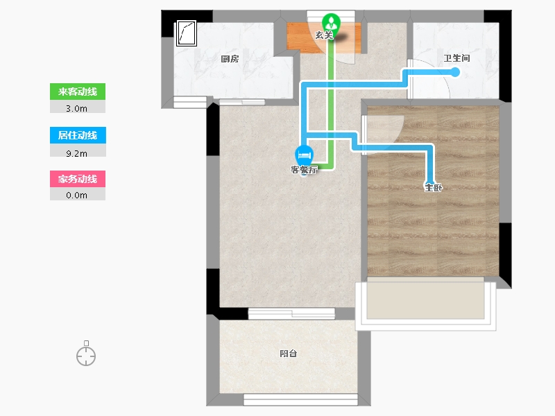 湖南省-长沙市-中海新城·环宇国际公寓-34.36-户型库-动静线