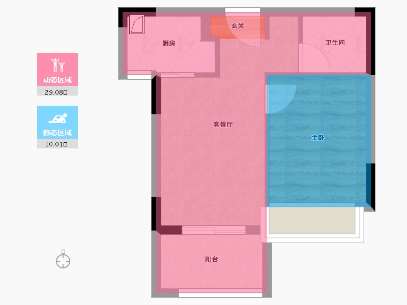 湖南省-长沙市-中海新城·环宇国际公寓-34.36-户型库-动静分区