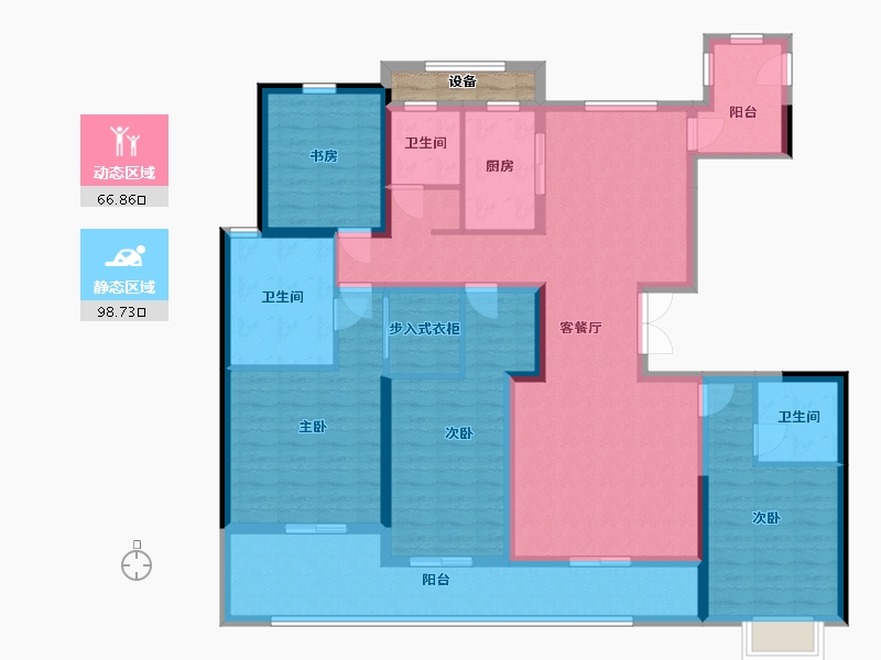 浙江省-温州市-学院十一峯-150.61-户型库-动静分区