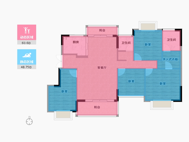 湖南省-岳阳市-云溪大汉新城-98.90-户型库-动静分区