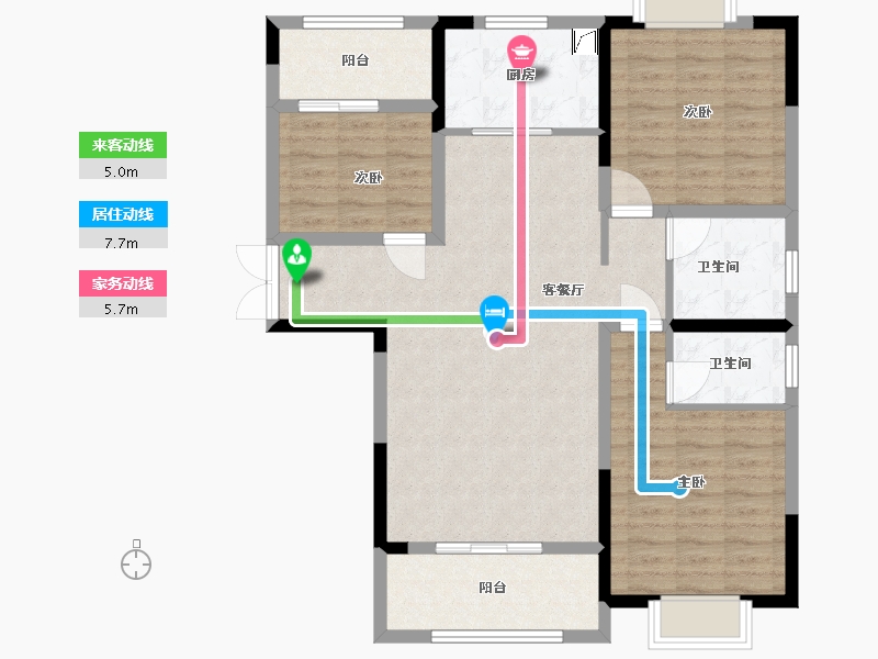 河南省-信阳市-信合·幸福里-101.60-户型库-动静线