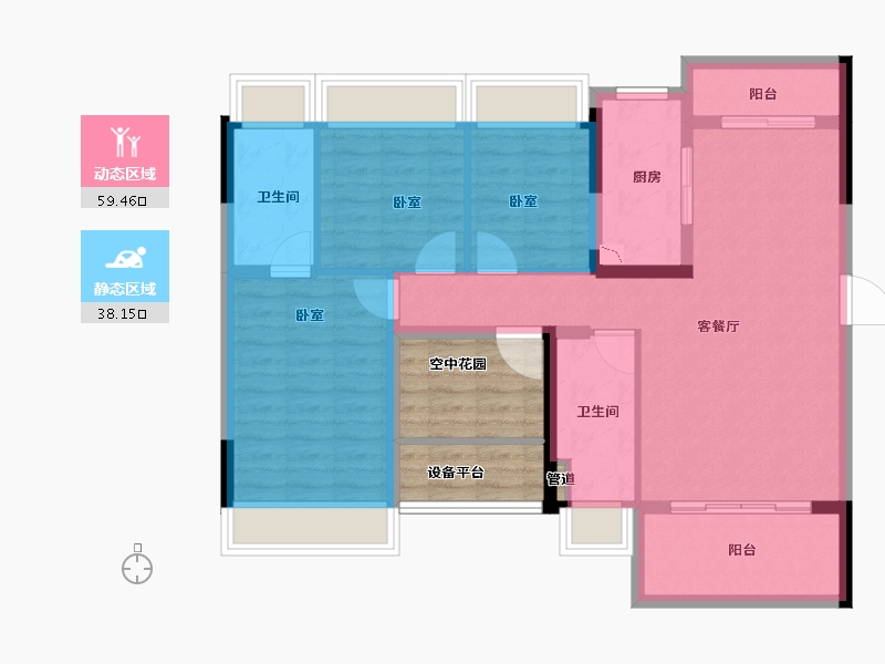 广东省-韶关市-乳源碧桂园江山-96.82-户型库-动静分区