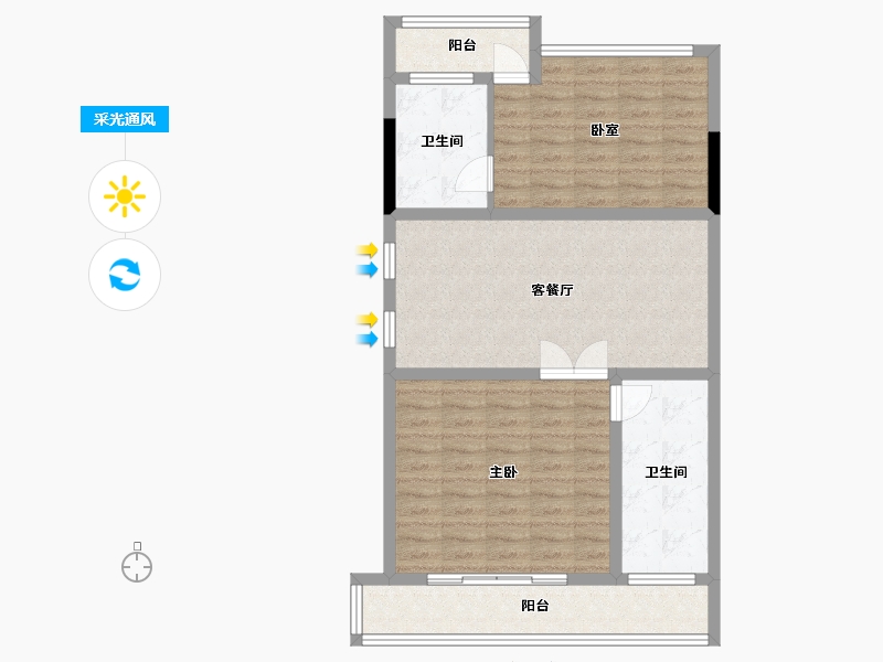 广东省-深圳市-星河山海半岛-83.88-户型库-采光通风