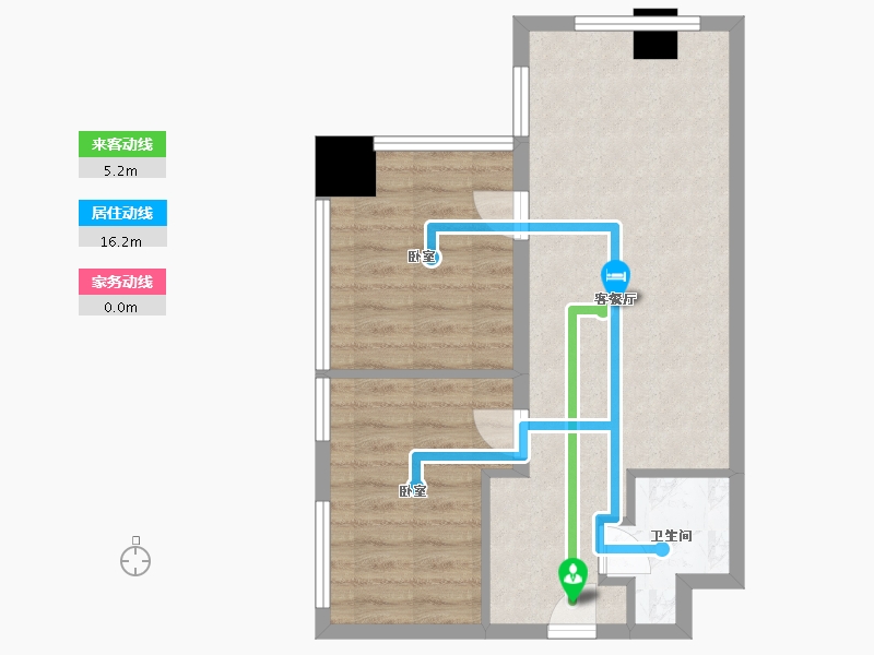 湖南省-长沙市-高星·西铁新城-53.01-户型库-动静线