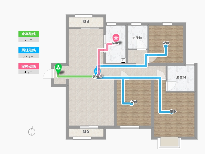 河北省-保定市-鸿坤理想尔湾-98.00-户型库-动静线