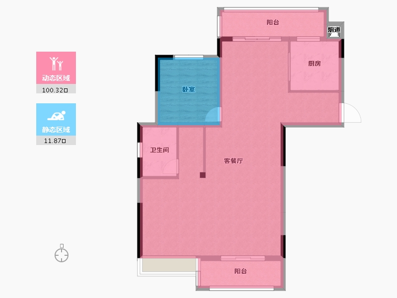 湖南省-岳阳市-保利·中央公园-102.26-户型库-动静分区