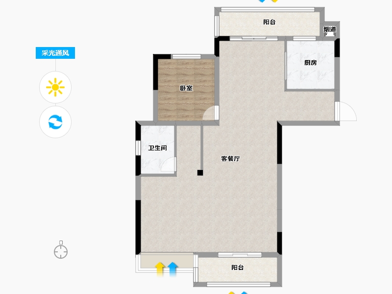 湖南省-岳阳市-保利·中央公园-102.26-户型库-采光通风