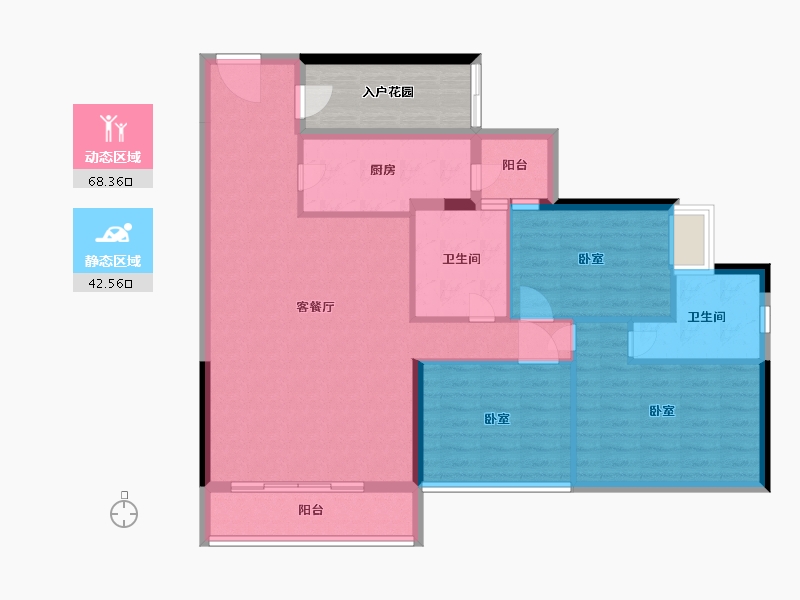 湖南省-郴州市-北湖中央公园-107.08-户型库-动静分区