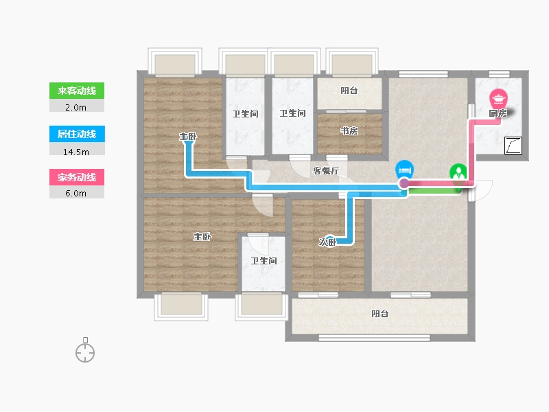 广东省-江门市-江门东汇城-104.64-户型库-动静线