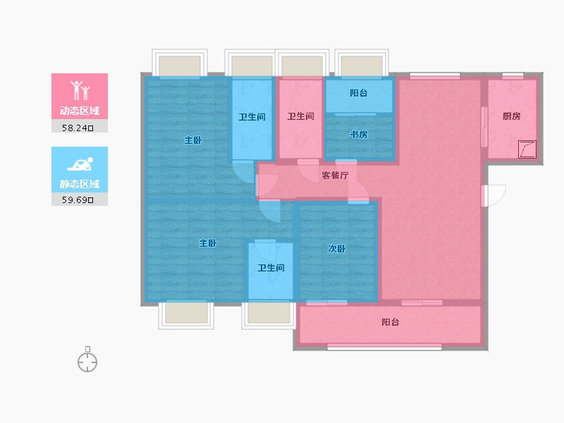 广东省-江门市-江门东汇城-104.64-户型库-动静分区