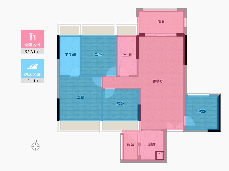 广东省-湛江市-地标海东广场-86.03-户型库-动静分区