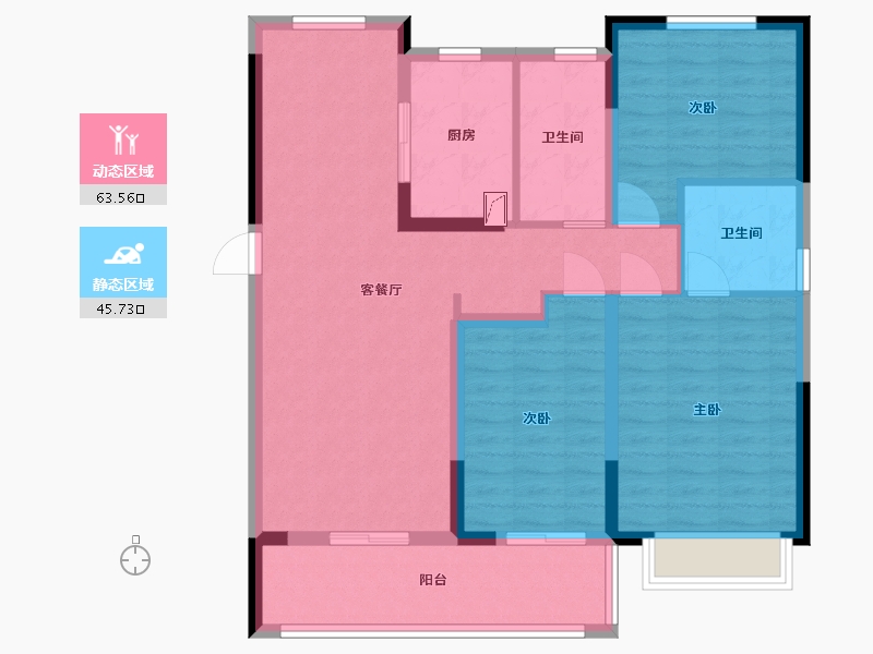 湖北省-武汉市-中建中法之星-97.68-户型库-动静分区