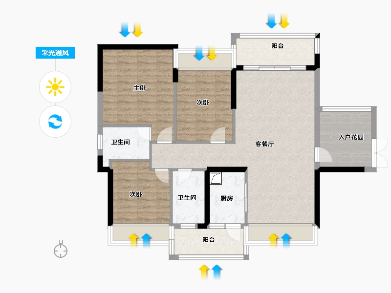 广东省-湛江市-樟树湾金樟水岸-97.00-户型库-采光通风