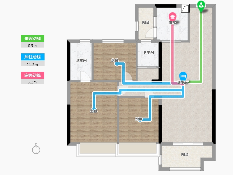 河南省-周口市-碧桂园城市之光二期天悦-98.00-户型库-动静线