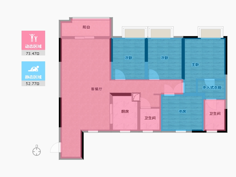 河南省-周口市-华耀首府-112.01-户型库-动静分区