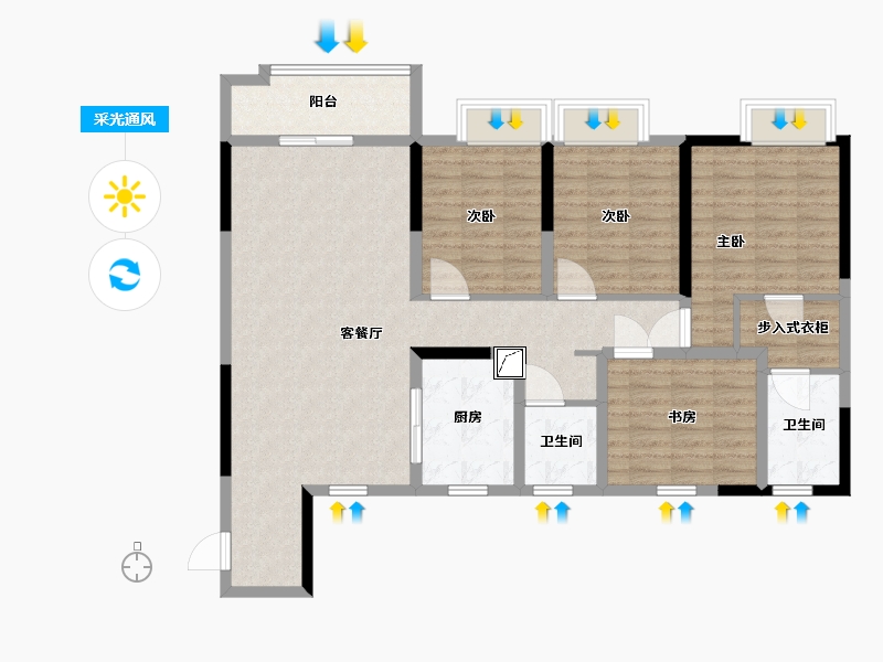 河南省-周口市-华耀首府-112.01-户型库-采光通风