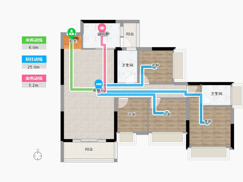 广东省-清远市-云星钱隆御景-94.47-户型库-动静线