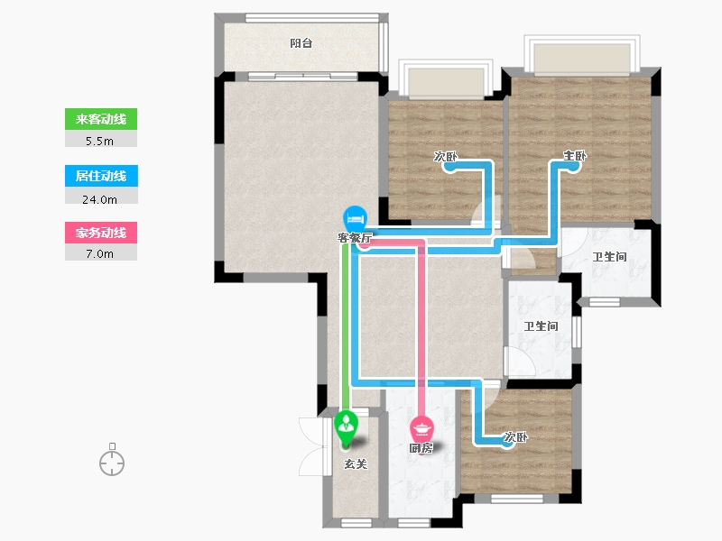 福建省-福州市-福州恒大悦珑湾-98.00-户型库-动静线